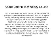 CRISPR Technology Course