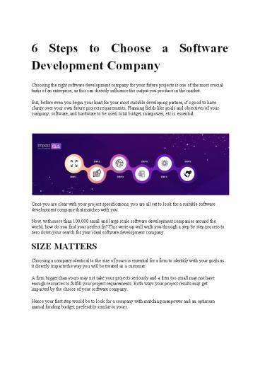 6 Steps to Choose a Software Development Company