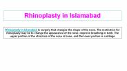 Rhinoplasty in islamabad