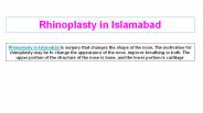 Rhinoplasty  in islamabad