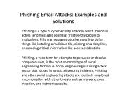 Phishing Email Attacks: Examples and Solutions