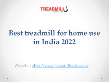 Buy Treadmill Online for Home Use