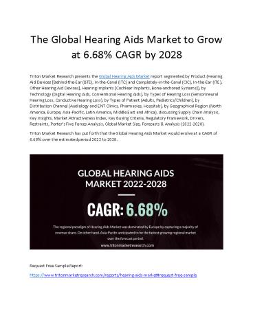 Global Hearing Aids Market | Growth, Trends, Analysis