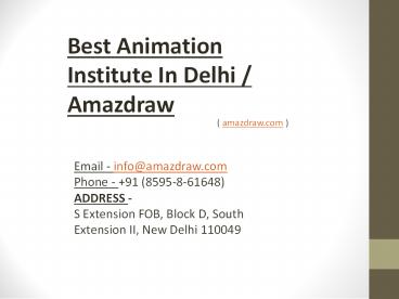 Best animation institute |  Amazdraw Animation Studio | 8595861648