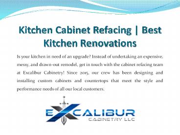 Kitchen Cabinet Refacing | Best Kitchen Renovations