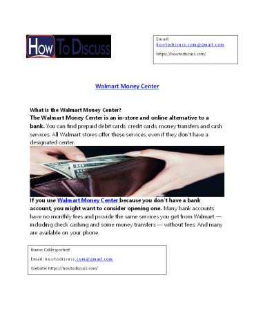 Walmart money center