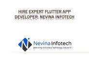 Hire Expert Flutter App Developer: Nevina Infotech