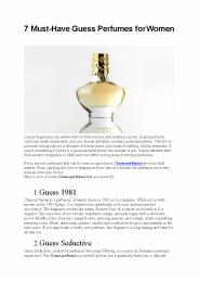 7 Must-Have Guess Perfumes For Women