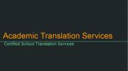 Certified School Translation Services