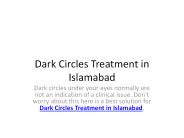 Dark circles Treatment in Islamabad