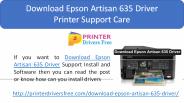 Download Epson Artisan 635 Driver Printer Support Care