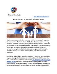 How To Handle Life Insurance Denial Situations