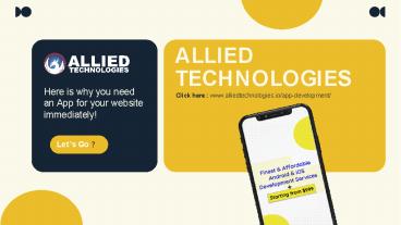 Allied technologies app development company in Phoenix,USA