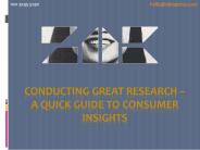Conducting Great Research – A Quick Guide to Consumer Insights