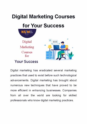 Digital Marketing Courses for Your Success