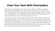 Cheer Your Team With Cheerleaders