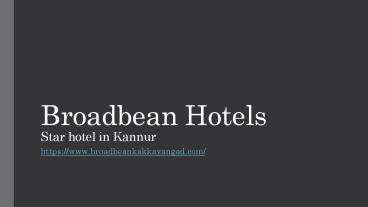 Hotel booking in Kannur