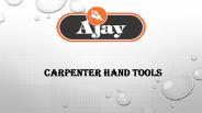 Carpenter Hand Tools