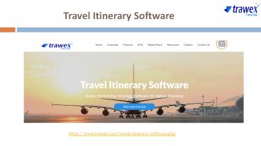Travel Itinerary Software