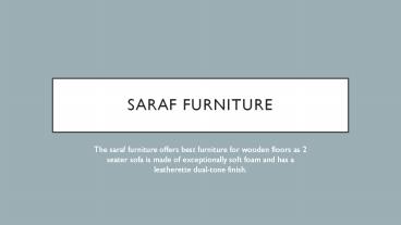 Get the best furniture for wooden floors