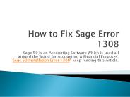 How to Resolve Sage Error Code 1308