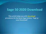 Sage 50 2020 Download