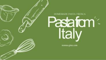 Homemade pasta Fresca