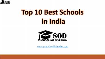 Top 10 Best schools in India