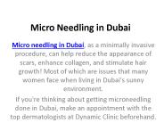 Micro Needling in Dubai
