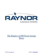 The Dangers of Off-Track Garage Doors