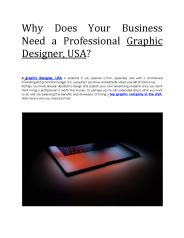 Why Does Your Business Need a Professional Graphic Designer, USA?