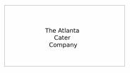 Small Business Caterings at The Atlanta Cater