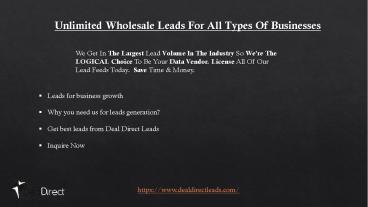 Unlimited leads for business growth