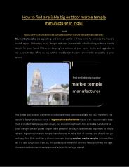 Big Outdoor Marble Temple Manufacturer