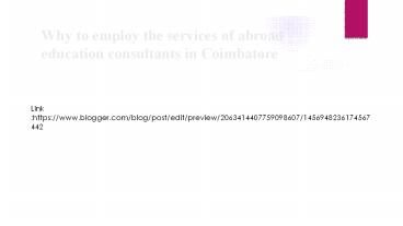 Why to employ the services of abroad education