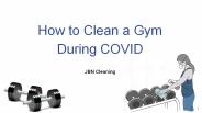 How to Clean a Gym During COVID- JBN Cleaning
