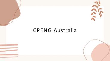 Chartered Status (CPENG Australia)