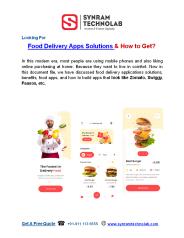 A Complete Solution for Food Delivery Apps & How to Get