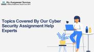 Topics Covered By Our Cyber Security Assignment Help Experts