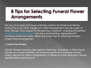 8 Tips for Selecting Funeral Flower Arrangements