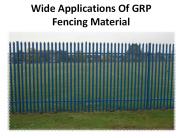Use of GRP fencing India grinding wall