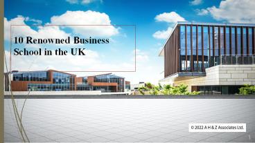 10 Best Business School in the UK