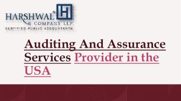 Auditing And Assurance Services Provider in the USA - HCLLP