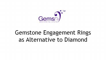 Gemstone Engagement Rings As Alternative to Diamond
