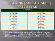 Join Today! In satta king online game play site