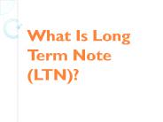 What Is Long Term Note (LTN)?
