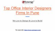 Top Office Interior Designers Firms In Pune