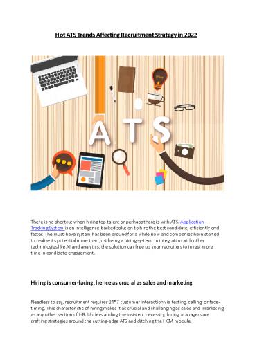 Hot ATS Trends Affecting Recruitment Strategy in 2022