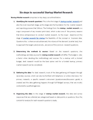 Market Survey Service