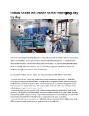 Indian health insurance sector emerging day by day